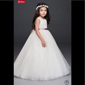 Ball Gown Flower Girl Dress with Heart Cutout